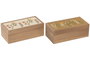DKD Home Decor Caja de Madera Flores Surtido de 2