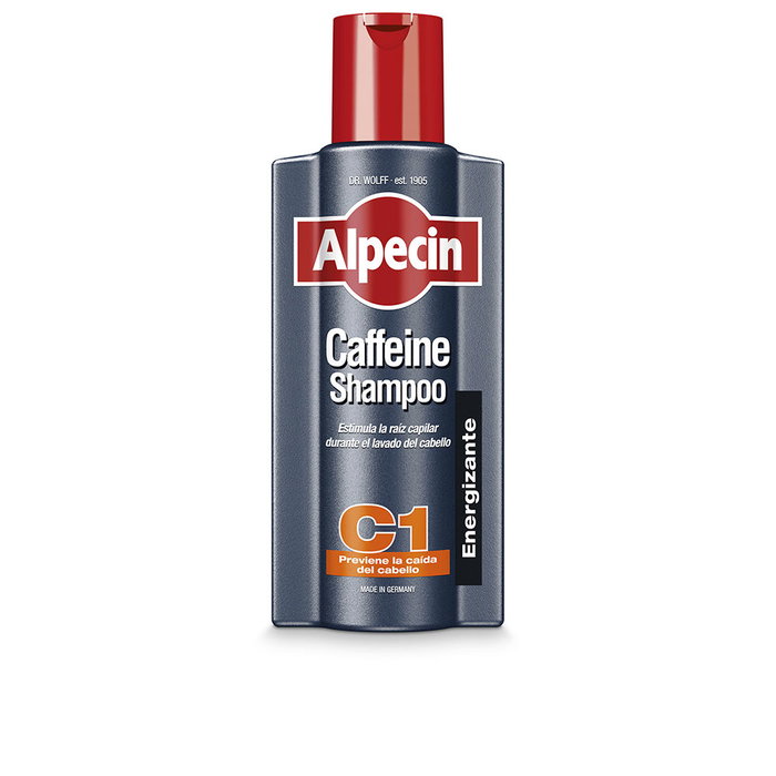 Alpecin Champú Anticaída Caffeine C1 para Hombre, 375 ml, Fortalece el Cabello y Promueve el Crecimiento