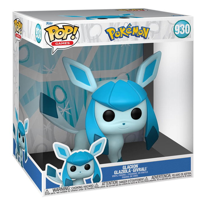 Funko Figura POP Pokémon Glaceon Super Sized Jumbo de 25 cm Funko Figura POP Pokémon Glaceon Super Sized Jumbo de 25 cm
