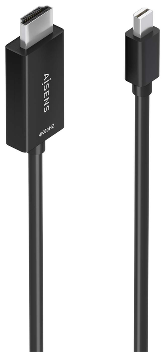 Aisens Cable Conversor Mini DisplayPort a HDMI 4K@60Hz 1.5m Negro