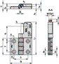 ELESA+GANTER Interruptor de seguridad de bisagra CFSQ NC + NA M12 macho