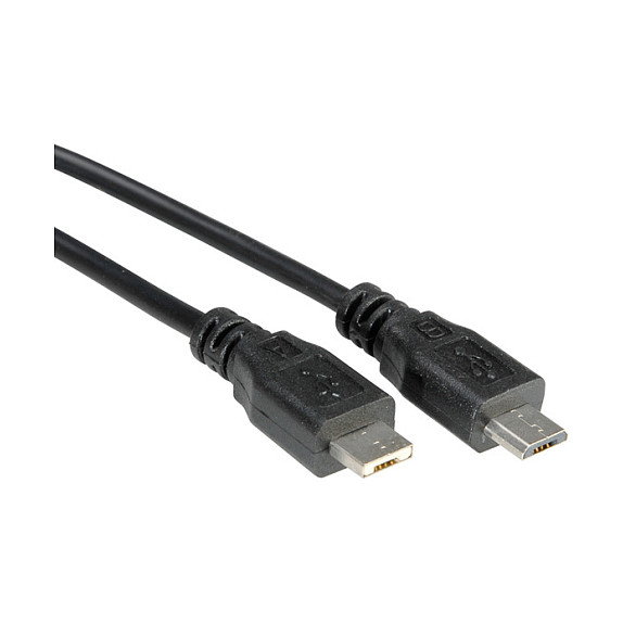 ROLINE Cable USB 2.0 Micro-USB A a Micro-USB B 1,8m Negro