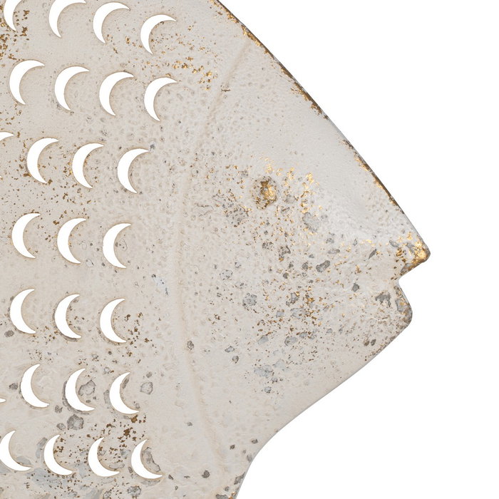 Mural Pared Pez Blanco Rozado Metal 28 X 2 X 21,50 cm (Set de 2) Mural Pared Pez Blanco Rozado Metal 28 X 2 X 21,50 cm (Set de 2)