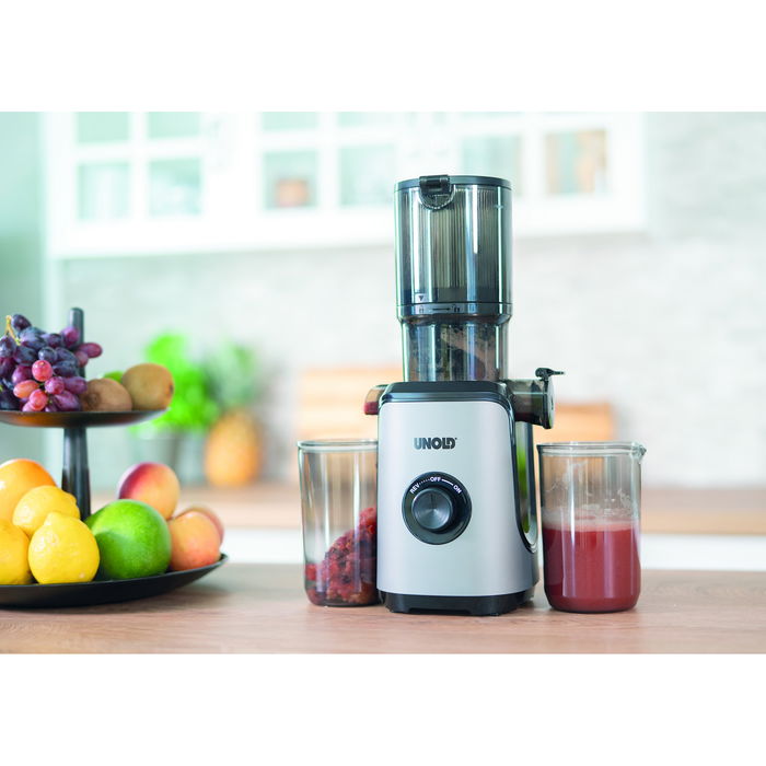UNOLD 78275 Slow Juicer - Exprimidor Lento para Jugos Frescos de Frutas y Verduras