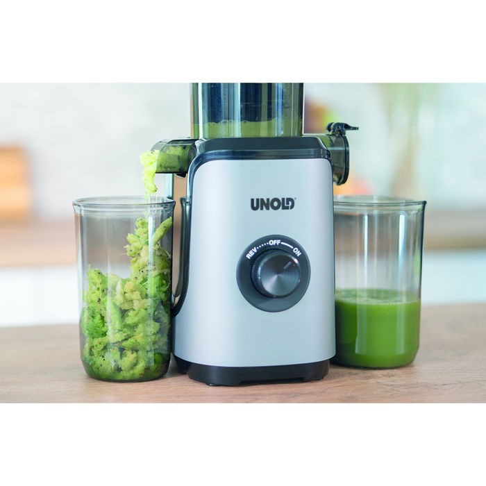 UNOLD 78275 Slow Juicer - Exprimidor Lento para Jugos Frescos de Frutas y Verduras