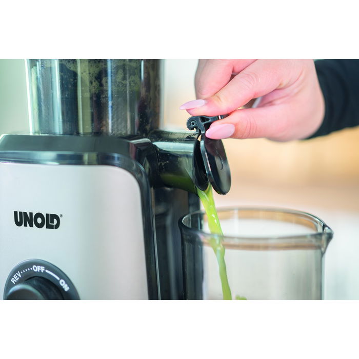 UNOLD 78275 Slow Juicer - Exprimidor Lento para Jugos Frescos de Frutas y Verduras