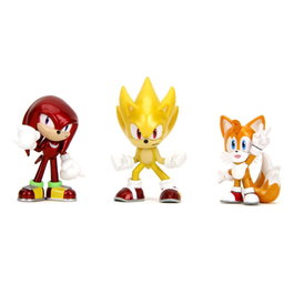 Sonic the Hedgehog Pack de 3 Figuras Nano Metalfigs Diecast 5 cm