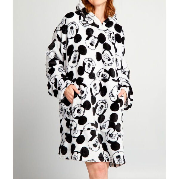 DISNEY Bata Sudadera Oversize Mickey Coral Adulto