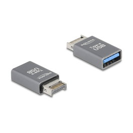 DeLOCK Adaptador USB Type-E Key A macho a USB Type-A hembra 10 Gbps Gris