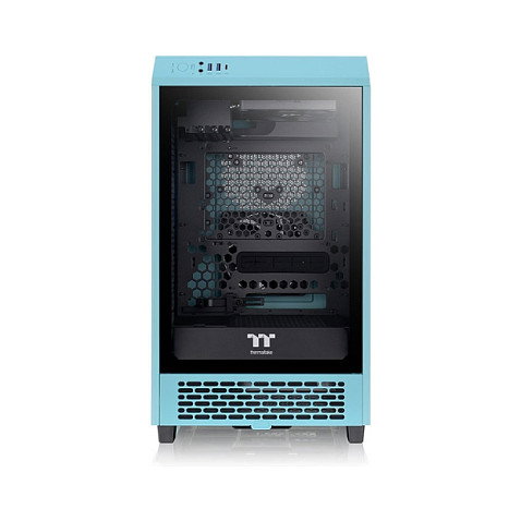 Thermaltake The Tower 200 TG Turquoise Mini Tower PC, Mini-ITX, para Gaming