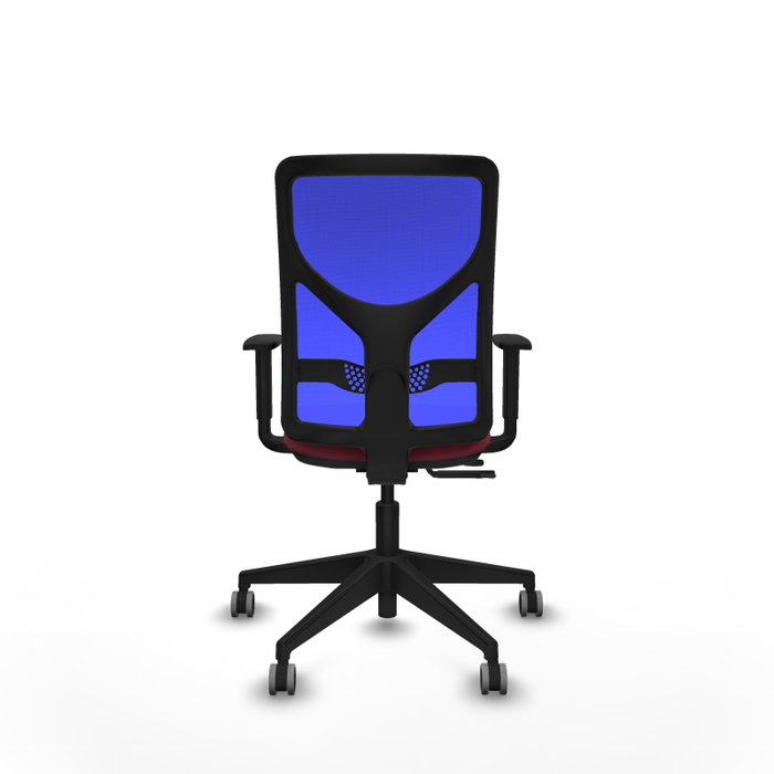 PIQUERAS Y CRESPO Silla de oficina Motilla con mecanismo Sincro/Traslack, Tela Granate y Malla Azul PIQUERAS Y CRESPO Silla de oficina Motilla con mecanismo Sincro/Traslack, Tela Granate y Malla Azul