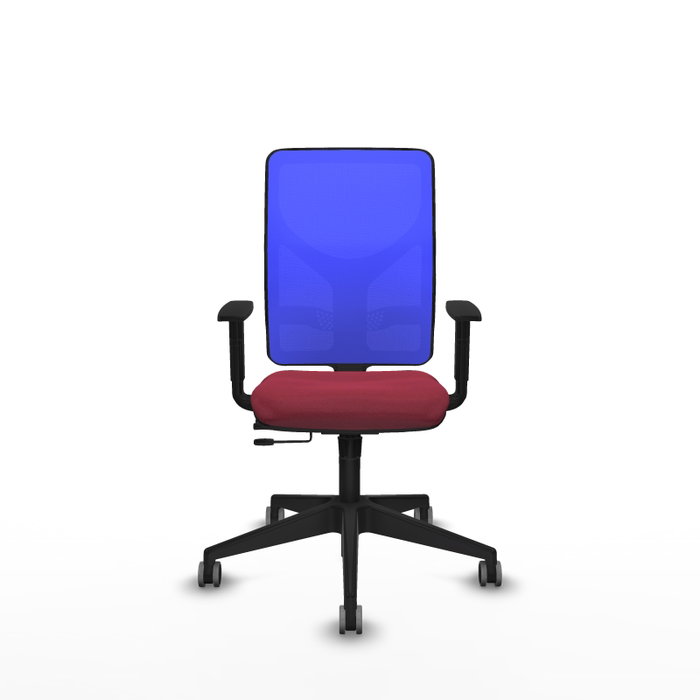 PIQUERAS Y CRESPO Silla de oficina Motilla con mecanismo Sincro/Traslack, Tela Granate y Malla Azul PIQUERAS Y CRESPO Silla de oficina Motilla con mecanismo Sincro/Traslack, Tela Granate y Malla Azul