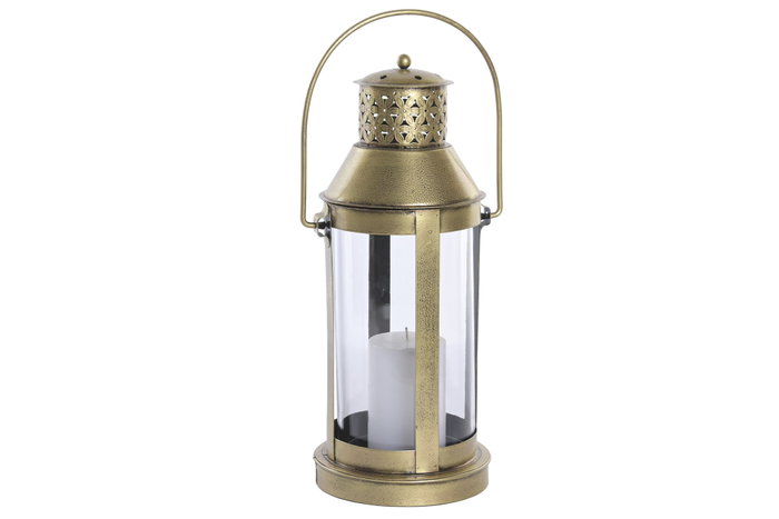 DKD Home Decor Farola Oriental Dorado 17 x 38 x 17 cm Hierro y Cristal