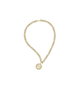 Chiara Ferragni Collar Dorado con Detalles Green CZ
