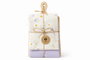 DKD Home Decor Set de 3 Paños de Algodón Margaritas y Tabla de Madera de Pino