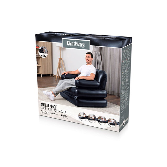 Bestway Sillón Hinchable 4 Posiciones Negro Bestway Sillón Hinchable 4 Posiciones Negro