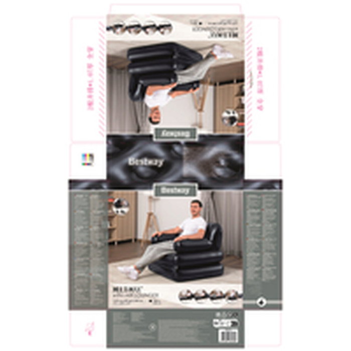Bestway Sillón Hinchable 4 Posiciones Negro Bestway Sillón Hinchable 4 Posiciones Negro