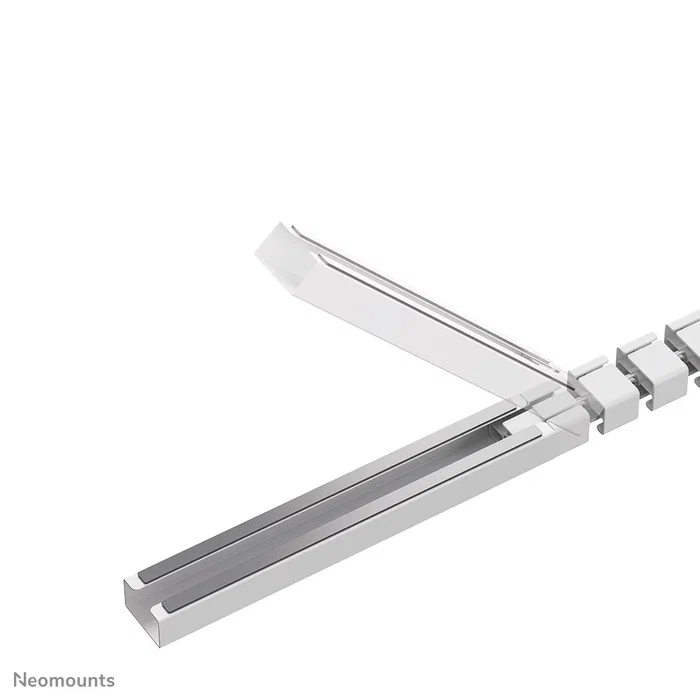 Neomounts ADS06-133WH Organizador de Cables para Escritorio Guía de Cableado, 27 Segmentos Modular con Cubierta Magnética y Fijación por Tornillos, Color Blanco