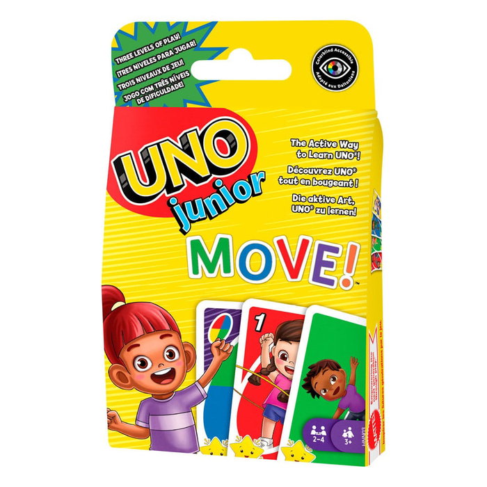 Mattel UNO Junior Move! Juego de Cartas Activo Mattel UNO Junior Move! Juego de Cartas Activo
