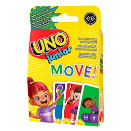 Mattel Games UNO Junior Move! Hnn03 Juego de Cartas para Niños a partir de 3 Años