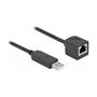 DeLOCK Cable de conexión serial USB 2.0 Tipo-A a RS-232 RJ45 50 cm negro 64163