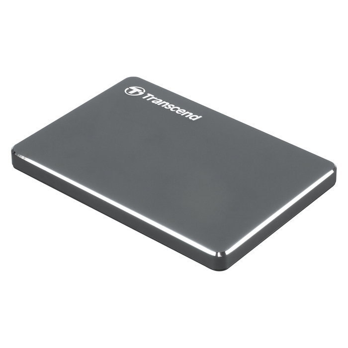 Transcend TS2TSJ25C3N Disco Duro Externo 2TB USB 3.1 Gen 1 Aluminio Gris 2.5" 5400 RPM
