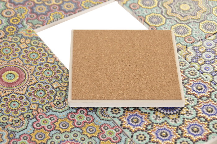 DKD Home Decor Posavasos Mandala Surtido de 12 Unidades