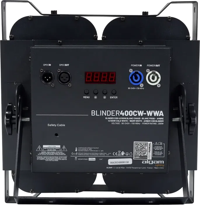 Algamlight Blinder Cob 4X 100W Blanco Frío/Blanco Cálido/Ámbar