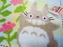 Semic Studio Mini Toalla de Mano/Baño Totorro Gris con Motivo Jardín de Flores - 25 x 25 cm - Mi Vecino Totoro
