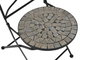 DKD Home Decor Silla Terraza Y Jardin Multicolor Negro 50 x 94 x 42 cm Forja Ceramica