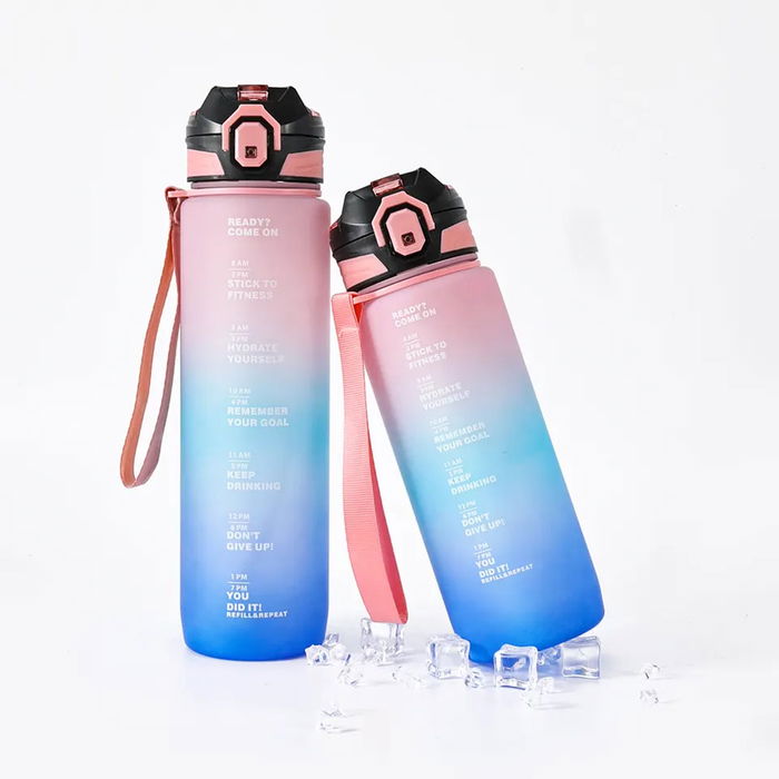 Bewinner Botella Sport Agua Multicolor 800 ml con dimensiones 8.9 cm (ancho) x 23.5 cm (alto) x 7.9 cm (largo) (12 Unidades)