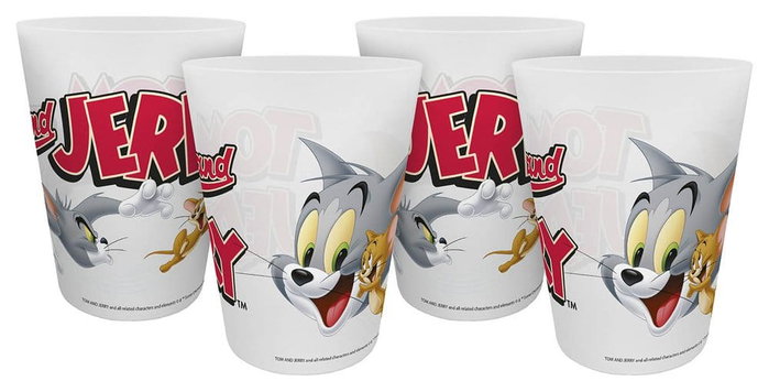Geda Labels Pack de 4 Vasos Tom & Jerry 300 ml Geda Labels Pack de 4 Vasos Tom & Jerry 300 ml