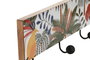DKD Home Decor Perchero Pared Tropical Verde Naranja Mango Metal 5 x 16 x 38 cm (2 Unidades)