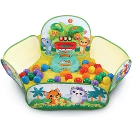 Vtech Baby Piscina de Bolas Interactiva P'tits Loulous con Cesta que Reconoce Puntos, 30 Bolas y Contenido Educativo para Bebés de 9-36 Meses
