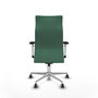 PIQUERAS Y CRESPO Sillón Albacete Verde esmeralda con Mecanismo Sincro y Base de Aluminio