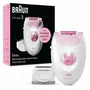 Braun Silk-épil 3 3-G31, Depiladora Eléctrica para Mujer, Color Rosa y Blanco, 20 Pinzas con Tecnología SoftLift, Incluye Cabeza Afeitadora y Recortadora
