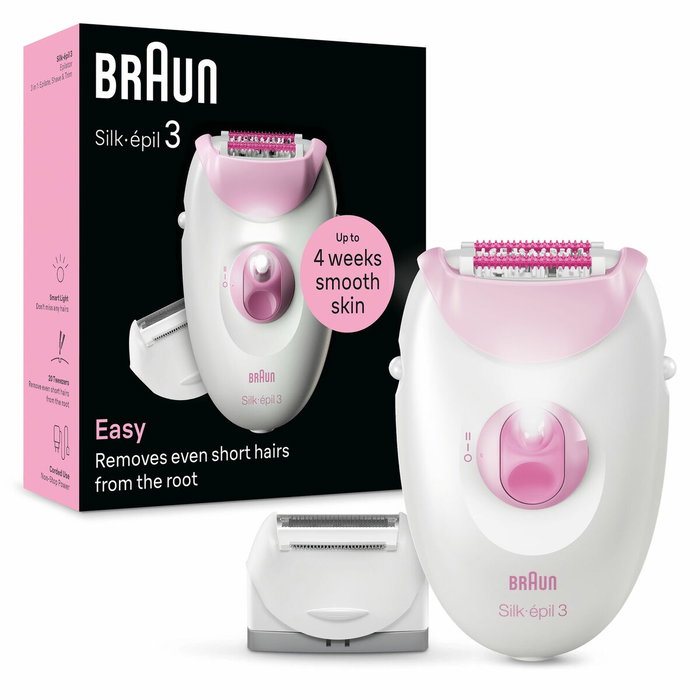 Braun Silk-épil 3 3-031 Blanco/Lila con cable y 3 accesorios