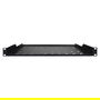 Digitus Fachboden 1HE Estante para Rack 483mm (19") 1U Negro hasta 15kg 483x250x44mm