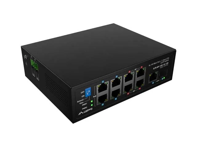 LANBERG Switch Industrial PoE 4xBT 4xAT SFP/ETH DIN LANBERG Switch Industrial PoE 4xBT 4xAT SFP/ETH DIN