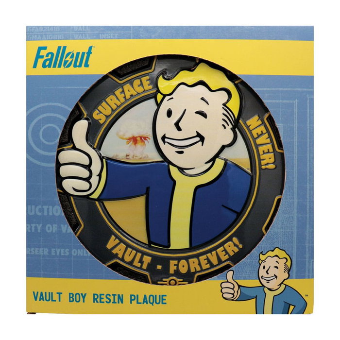 Fallout Placa de resina Vault Boy