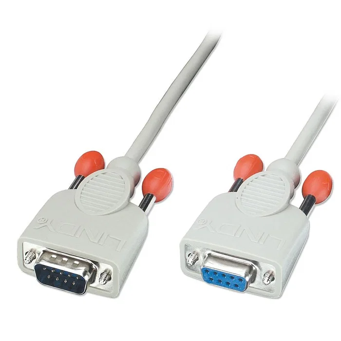 Lindy 31520 Cable de serie DB9 RS232 Macho-Hembra 3 m Gris