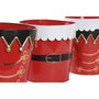 DKD Home Decor Set de 2 Cajas Metálicas Surtidas Rojo y Blanco