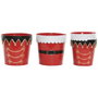 DKD Home Decor Set de 2 Cajas Metálicas Surtidas Rojo y Blanco