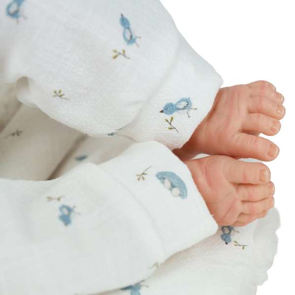 Muñecas Arias Muñeca Reborn 40 cm Cairo Azul con Manta