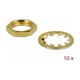 DeLOCK 89483 Tuerca y anillo de fijación para SMA y RP-SMA