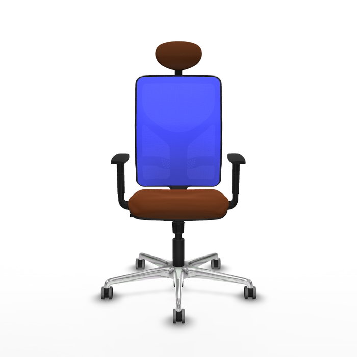 PIQUERAS Y CRESPO Silla de oficina Motilla con mecanismo Sincro, Marrón y Azul PIQUERAS Y CRESPO Silla de oficina Motilla con mecanismo Sincro, Marrón y Azul