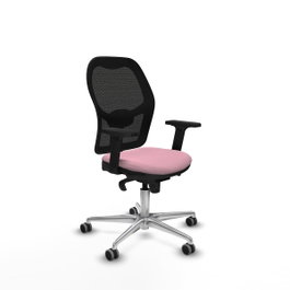 PIQUERAS Y CRESPO Silla de oficina Jorquera Rosa y Negra