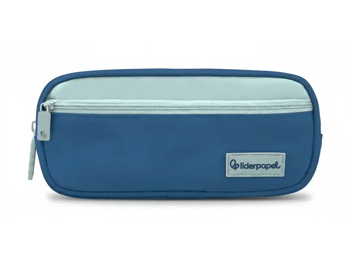Liderpapel Estuche portatodo Duo 2 cremalleras azul oscuro Liderpapel Estuche portatodo Duo 2 cremalleras azul oscuro