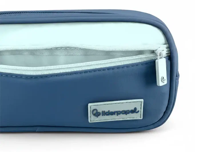 Liderpapel Estuche portatodo Duo 2 cremalleras azul oscuro Liderpapel Estuche portatodo Duo 2 cremalleras azul oscuro