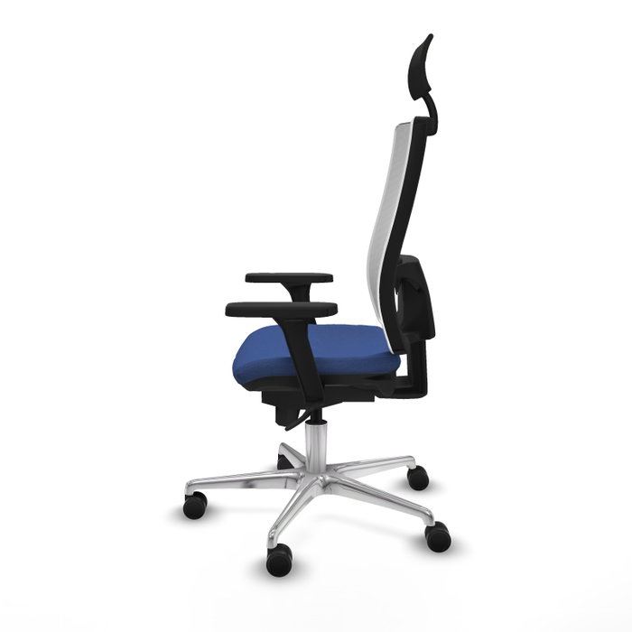 PIQUERAS Y CRESPO Silla de oficina Horna con mecanismo Sincro, Azul marino y Blanco PIQUERAS Y CRESPO Silla de oficina Horna con mecanismo Sincro, Azul marino y Blanco